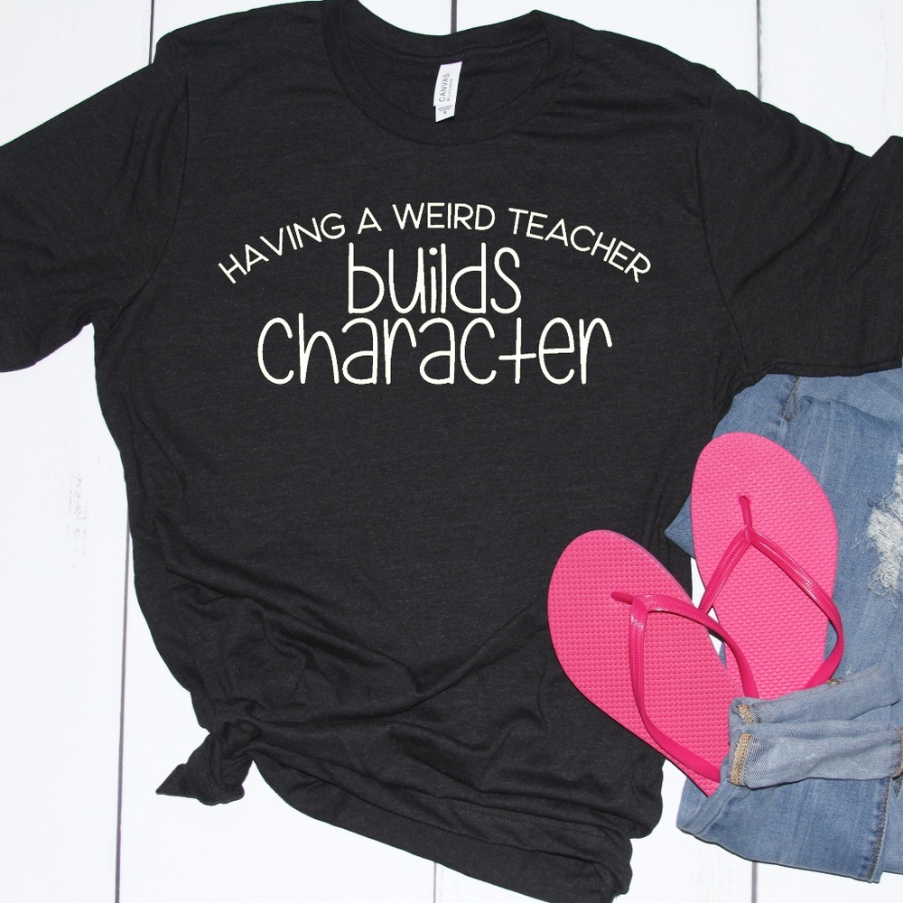 WEIRD TEACHER T-Shirt - Heather Black